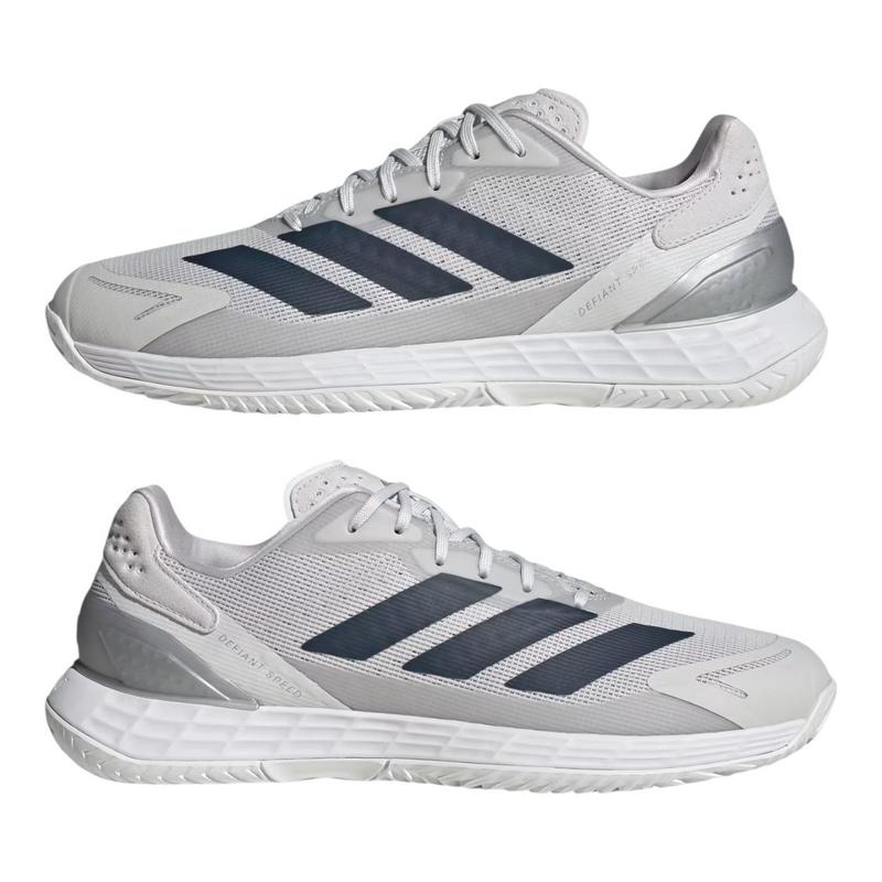 Adidas Defiant Speed 2M Tennis Shoes (Grey/Navy) - main image