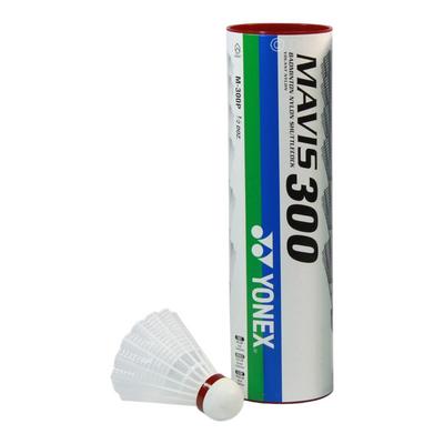 Yonex Mavis 300 Badminton Nylon Shuttlecock - White, Fast Speed