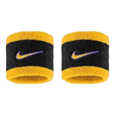 Nike Swoosh Wristbands - Black/Purple/Gold